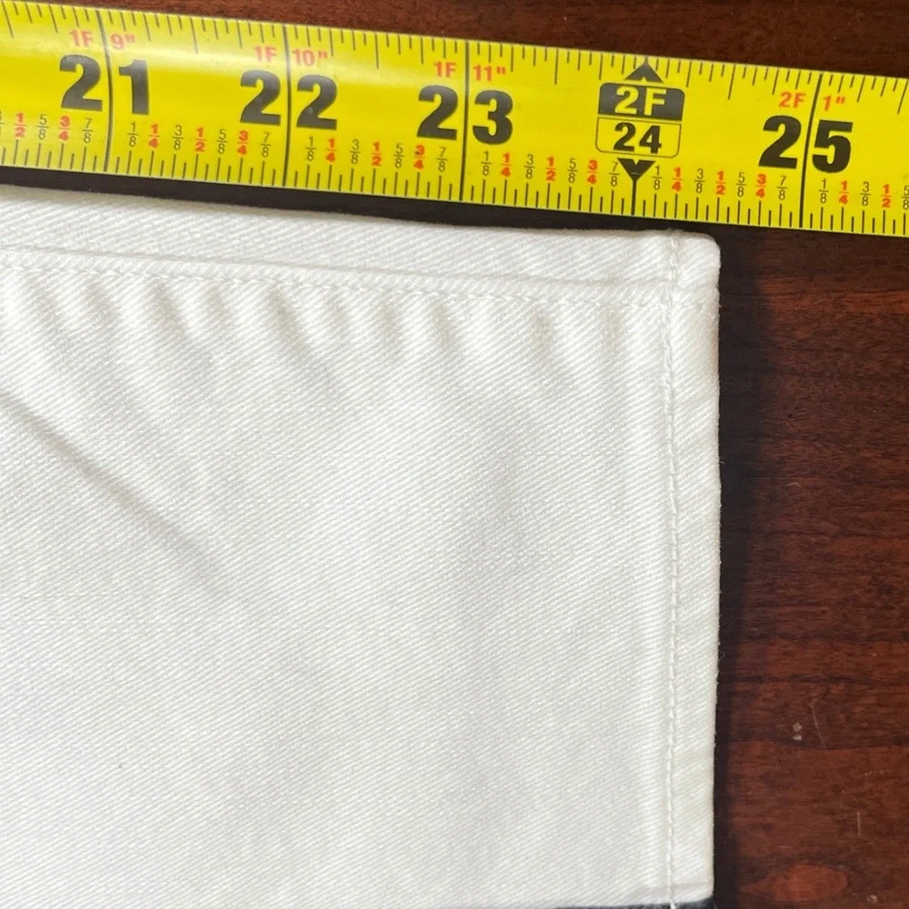 Rock & Republic Carnivale White Tuxedo Stripe Cropped Jeans Women 16 R210594 EUC